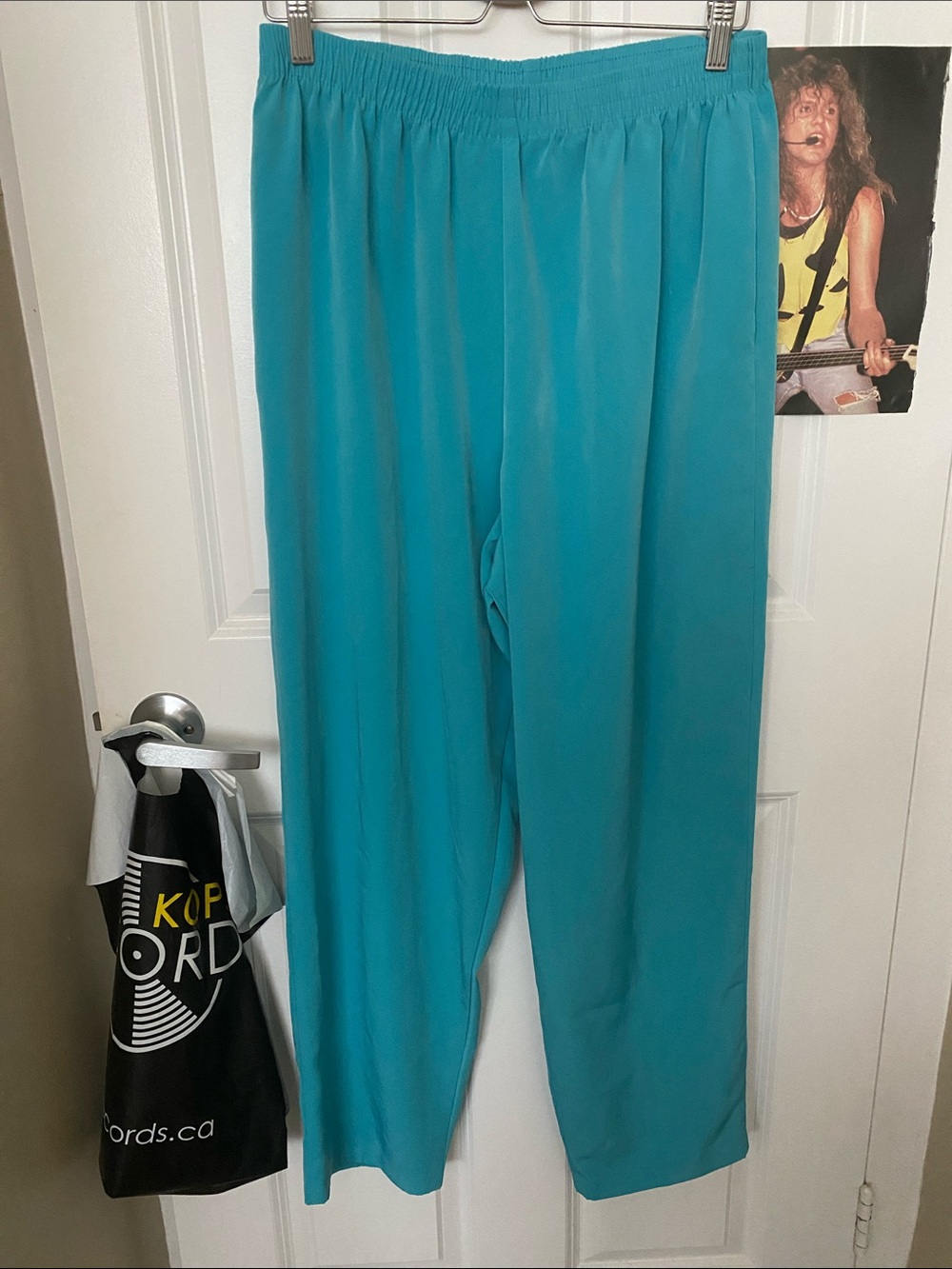 Size L Vintage 1980s Teal Maggie Sweet Baggy Pants